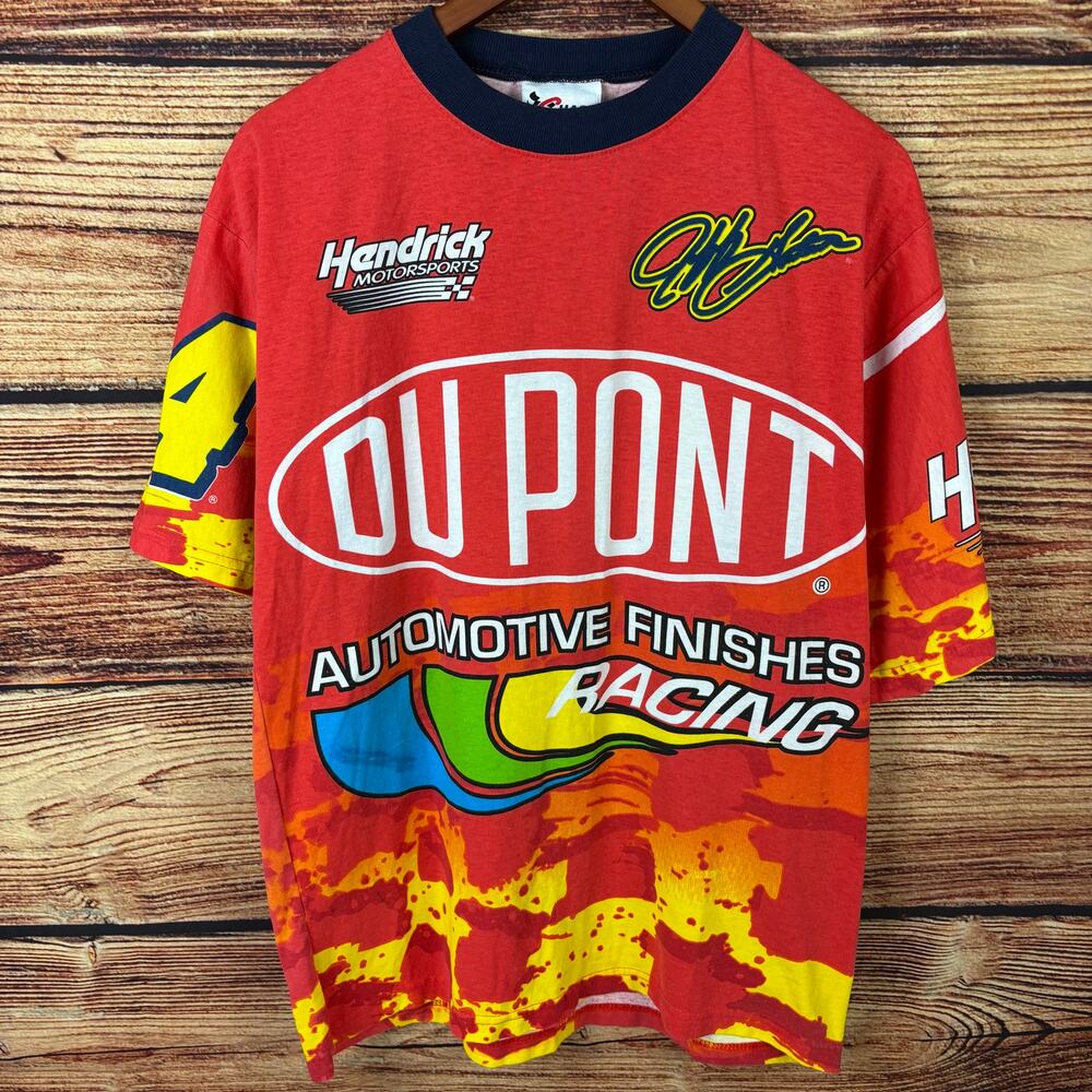 Vintage 2000 Jeff Gordon DuPont Nascar Racing All Over Print T-shirt